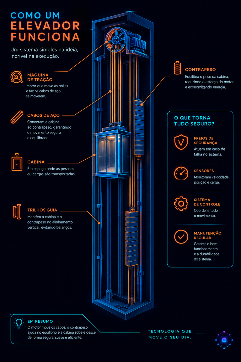 Como um elevador não despenca mesmo em falha?
